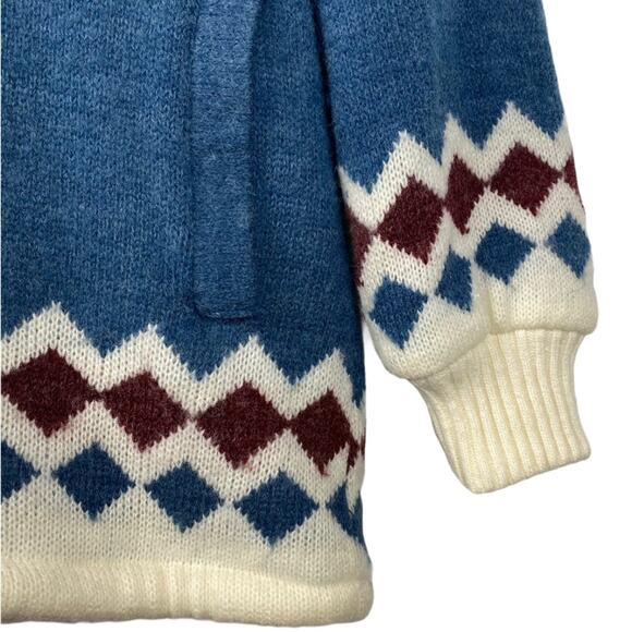Women's Sz M OUTERBOUND by HMS Thick Knit Fleece-Lined Jacket Fair Isle Nordic - Picture 10 of 11